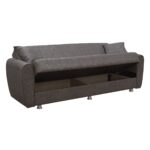 SYDNEY Καναπές - Κρεβάτι με Αποθηκευτικό Χώρο, 3Θέσιος Ύφασμα Καφέ Sofa:210x80x75 Bed:180x100cm - Image 8