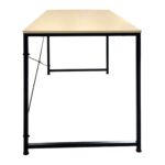 ΓΡΑΦΕΙΟ Η/Υ Μέταλλο Βαφή Μαύρο, Melamine Beech 120x60x74cm - Image 7