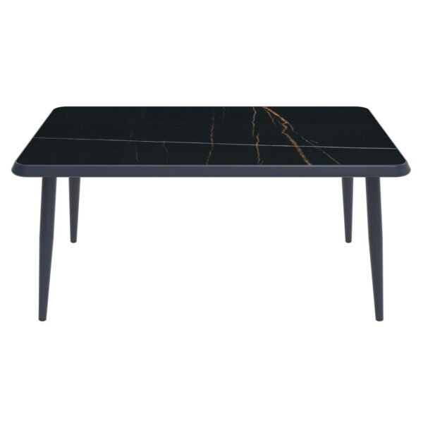 JARDIN Τραπέζι Dining Κήπου-Βεράντας ALU Ανθρακί, Επιφάνεια Μαύρο HPL 180x90x75cm - Image 6