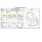 JULIA Πολυθρόνα Relax Σαλονιού - Καθιστικού, Ύφασμα Μαύρο 93x90x100cm - Image 9