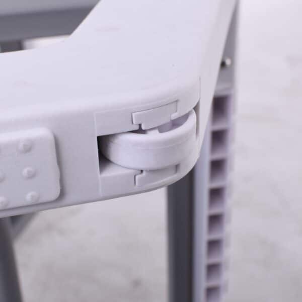 SUMMER K/D Ξαπλώστρα Αλουμίνιο Ανθρακί, PP Άσπρο - Textilene Γκρι 69/58x196x31cm - Image 8