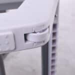 SUMMER K/D Ξαπλώστρα με μπράτσα Αλουμίνιο Ανθρακί, PP Άσπρο - Textilene Γκρι 69/58x196x31cm - Image 9