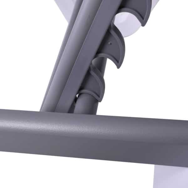 SUMMER K/D Ξαπλώστρα με μπράτσα Αλουμίνιο Ανθρακί, PP Άσπρο - Textilene Γκρι 69/58x196x31cm - Image 10