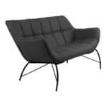 ADAMS Καναπές 2θ - Σαλονιού - Καθιστικού, Ύφασμα Ανθρακί, Μέταλλο Μαύρο 130x83x78cm - Image 5