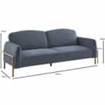 MOLINO Καναπές - Κρεβάτι Σαλονιού - Καθιστικού, Ύφασμα Σκούρο Γκρι 218x85x83cm Bed:218x112x42cm - Image 12