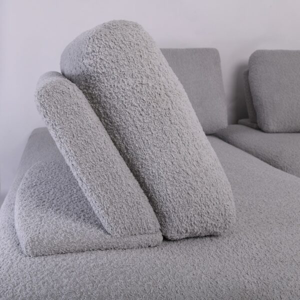 BRISTOL Καναπές Σαλονιού Καθιστικού Πολυμορφικός, Ύφασμα Ανοιχτό Γκρι 318x212x106  H.89cm - Image 9