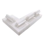 BRISTOL Καναπές Σαλονιού Καθιστικού Πολυμορφικός, Τεχνητή Γούνα Άσπρο 318x212x106  H.89cm - Image 10