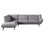 EMERALD Καναπές Σαλονιού Δεξιά Γωνία, Ύφασμα Κοτλέ Γκρι 274x203x82cm H.88cm - Image 5