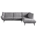 EMERALD Καναπές Σαλονιού Αριστερή Γωνία, Ύφασμα Κοτλέ Γκρι 274x203x82cm H.88cm - Image 5