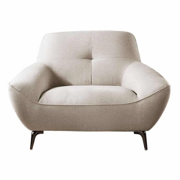 PEDRO Πολυθρόνα Σαλονιού - Καθιστικού, Ύφασμα Mixed Beige 109x92x83cm - Image 5