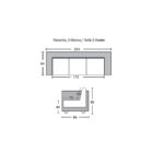 BRIGHTON  Καναπές 3Θέσιος Σαλονιού - Καθιστικού, Pu Γκρι 204x84x89cm - Image 8