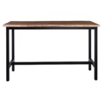 LIZARD Τραπέζι Bar Μέταλλο Βαφή Μαύρο, Ξύλο Ακακίας Φυσικό 180x90x109cm - Image 4