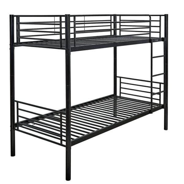 TIVOLI Κρεβάτι Κουκέτα Μέταλλο Βαφή Μαύρο 98x200x165 (Στρώμα 90x190)cm - Image 8