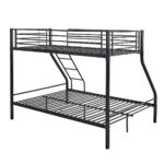 DOUBLE Κρεβάτι Κουκέτα Μέταλλο Βαφή Μαύρο, Για στρώματα 140x190+90x190cm 145x200x160cm - Image 8