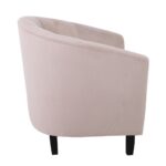 BOGA Πολυθρόνα Σαλονιού Καθιστικού, Ύφασμα Velure Μπεζ 79x70x75cm - Image 9