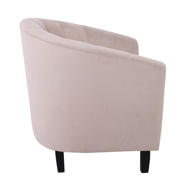 BOGA Πολυθρόνα Σαλονιού Καθιστικού, Ύφασμα Velure Μπεζ 79x70x75cm - Image 9