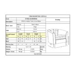 BOGA Πολυθρόνα Σαλονιού Καθιστικού, Ύφασμα Velure Μπεζ 79x70x75cm - Image 12