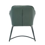 POLLY Πολυθρόνα Μέταλλο Βαφή Μαύρο, Ύφασμα Suede Olive Green 67x64x82cm - Image 10