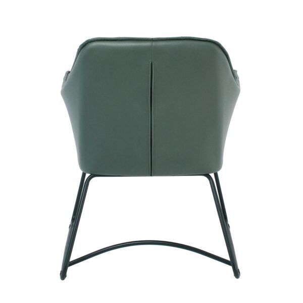 POLLY Πολυθρόνα Μέταλλο Βαφή Μαύρο, Ύφασμα Suede Olive Green 67x64x82cm - Image 10