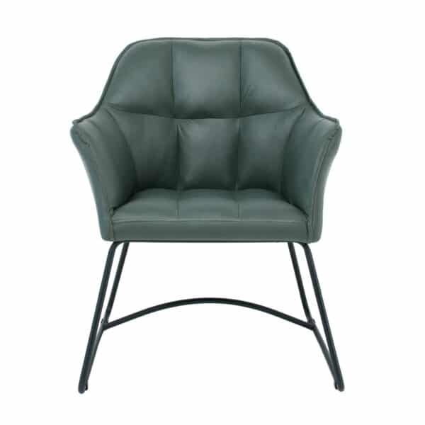 POLLY Πολυθρόνα Μέταλλο Βαφή Μαύρο, Ύφασμα Suede Olive Green 67x64x82cm - Image 11