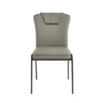 ANDRIA Καρέκλα Τραπεζαρίας- Κουζίνας, Μέταλλο Βαφή Μαύρο, Pu Πράσινο 47x60x86cm - Image 8