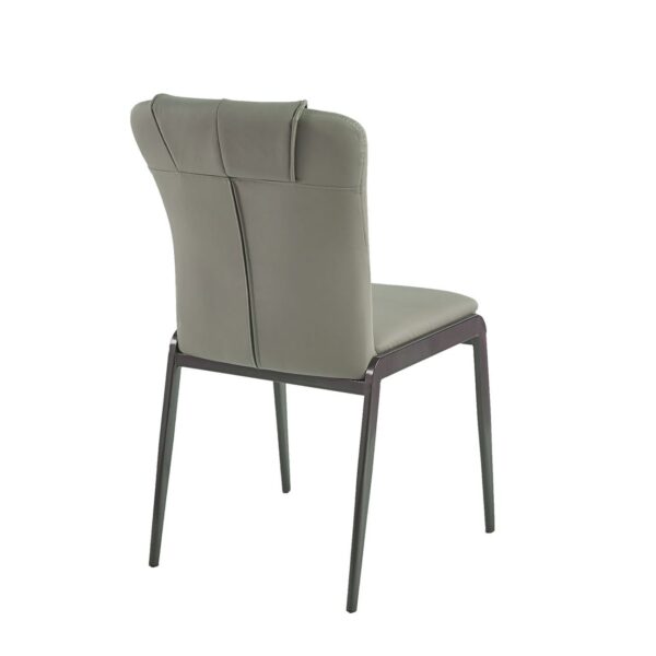 ANDRIA Καρέκλα Τραπεζαρίας- Κουζίνας, Μέταλλο Βαφή Μαύρο, Pu Πράσινο 47x60x86cm - Image 9