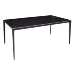 BARRET Τραπέζι Τραπεζαρίας - Κουζίνας, Alu Μαύρο, Επιφάνεια Sintered Stone Μαύρο 160x90x74cm - Image 4