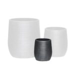 FLOWER POT-16 Φ23x26cm, Cement Απόχρωση Anthracite Φ23x26cm - Image 4