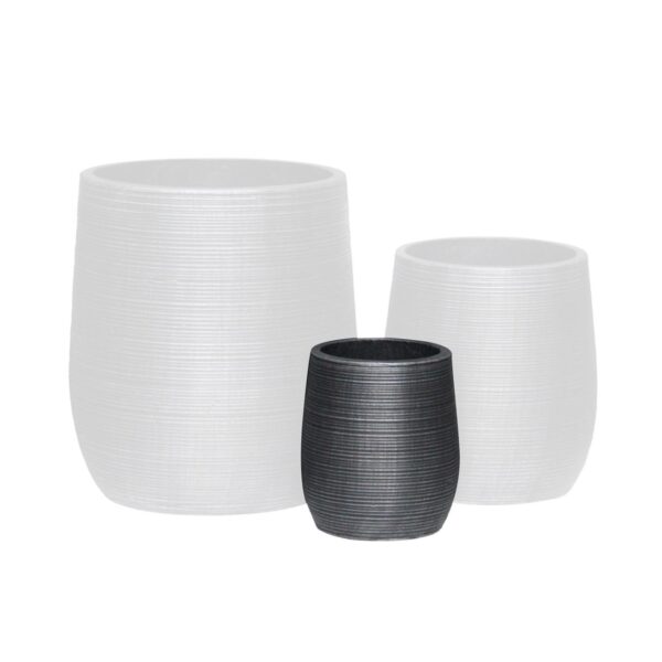FLOWER POT-16 Φ23x26cm, Cement Απόχρωση Anthracite Φ23x26cm - Image 4