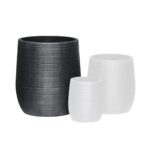 FLOWER POT-16 Φ45x50cm, Cement Απόχρωση Anthracite Φ45x50cm - Image 4