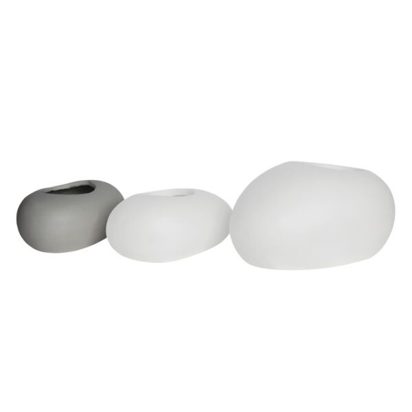 FLOWER POT-ROCK 40x30x19cm, Cement Απόχρωση White 40x30x19cm - Image 4