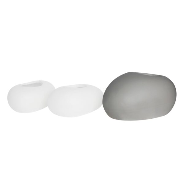 FLOWER POT-ROCK 56x43x29cm, Cement Απόχρωση White 56x43x29cm - Image 4