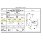 ALMA Rocking Πολυθρόνα Μπερζέρα Καθιστικού, Teddy Ύφ.Αν.Γκρι, Βάση Μαύρο-Φυσικό 67x86x92cm - Image 6