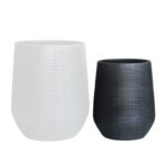 FLOWER POT-17 Φ45x50cm, Cement Απόχρωση Anthracite Φ45x50cm - Image 4