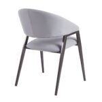 DELI Πολυθρόνα Μέταλλο Βαφή Μαύρο, Pu Γκρι 52x62x83cm - Image 8