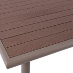 SERRANO Τραπέζι Κήπου-Βεράντας Μέταλλο Βαφή Sand Beige, Polywood Καρυδί 80x80x74cm - Image 6