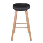 PENT Σκαμπό Bar, Μέταλλο Βαφή Φυσικό, PP Μαύρο 49x52x72/84cm - Image 11