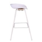 PENT Σκαμπό Bar, Μέταλλο Βαφή Άσπρο, PP Άσπρο 49x52x72/84cm - Image 9