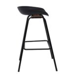 PENT Σκαμπό Bar, Μέταλλο Βαφή Μαύρο, PP Μαύρο 49x52x72/84cm - Image 9