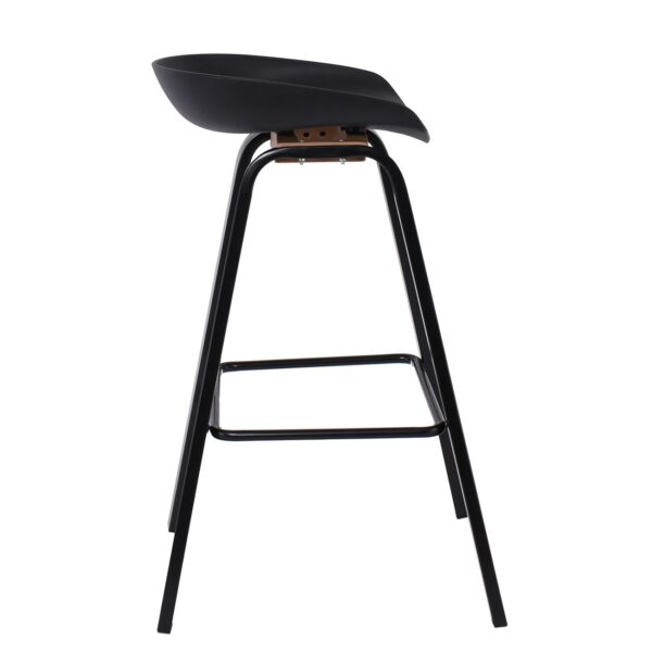 PENT Σκαμπό Bar, Μέταλλο Βαφή Μαύρο, PP Μαύρο 49x52x72/84cm - Image 9