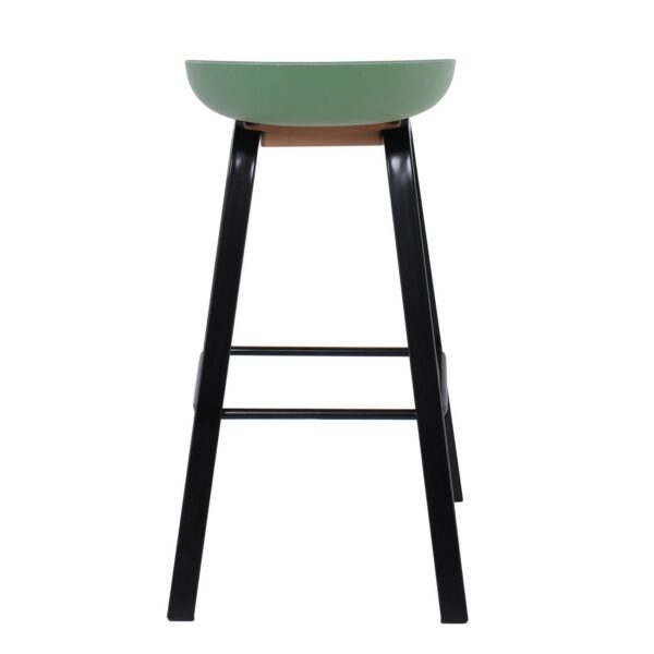PENT Σκαμπό Bar, Μέταλλο Βαφή Μαύρο, PP Πράσινο 49x52x72/84cm - Image 10