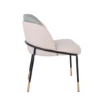 SELECT Καρέκλα Τραπεζαρίας- Κουζίνας, Μέταλλο Βαφή Μαύρο, Pu Μπεζ-Sage Green 56x54x78cm - Image 9