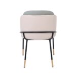 SELECT Καρέκλα Τραπεζαρίας- Κουζίνας, Μέταλλο Βαφή Μαύρο, Pu Μπεζ-Sage Green 56x54x78cm - Image 10