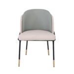 SELECT Καρέκλα Τραπεζαρίας- Κουζίνας, Μέταλλο Βαφή Μαύρο, Pu Μπεζ-Sage Green 56x54x78cm - Image 11