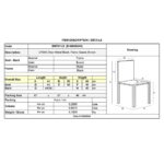 LYDIA Καρέκλα Τραπεζαρίας - Κουζίνας, Μέταλλo Bαφή Μαύρο, Ύφασμα Suede Καφέ 44x55x86cm - Image 6