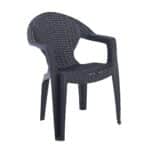 LAGUNA Πολυθρόνα Κήπου Στοιβαζόμενη, PP Απόχρωση Ανθρακί (Rattan Look) 59x62x82cm - Image 5