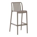 MODA Σκαμπό Bar Στοιβαζόμενο PP - UV Protection, Απόχρωση Mocha 38x47x75/102cm - Image 4