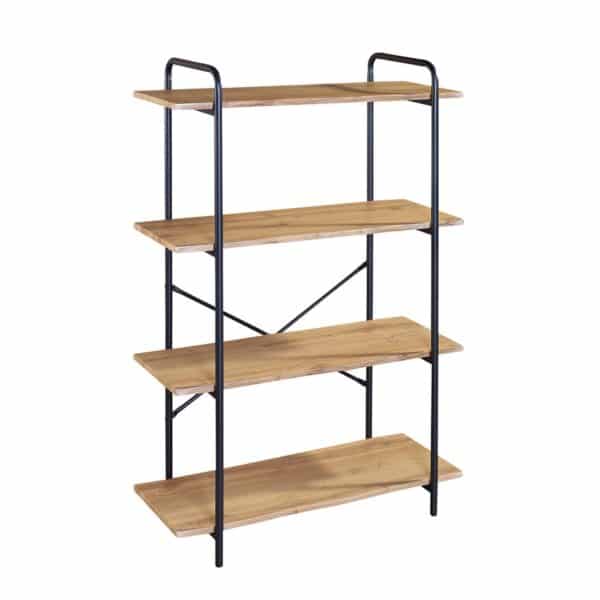 Ραφιέρα Μέταλλο Βαφή Μαύρο, Απόχρωση Sonoma 80x34x112cm - Image 4