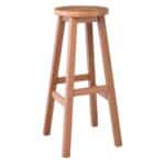 ΟΞΙΑ Σκαμπό BAR Τετράγωνο, Λούστρο Φυσικό 35x35x77cm (ΚάθισμαΦ30cm) - Image 5