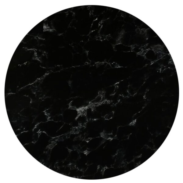 HPL (High Pressure Laminated) Επιφάνεια Τραπεζιού Απόχρωση Black Marble, UV Φ70cm/12mm - Image 5